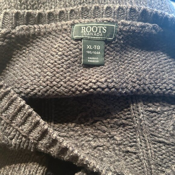 Vintage Roots Cable Knit Sweater Women’s XL Gray Wool Cotton Blend Cozy‎ Cabin - Picture 5 of 6